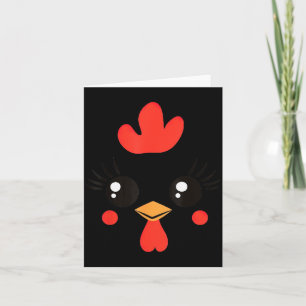 Funny Chicken Face Halloween Card