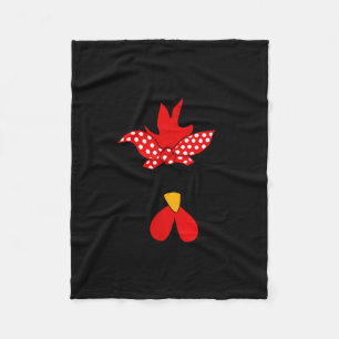 Funny Chicken Face Halloween Costume  Fleece Blanket