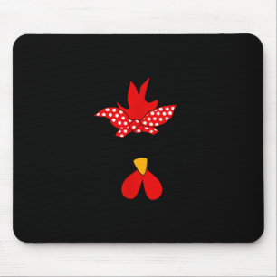 Funny Chicken Face Halloween Costume Mouse Pad