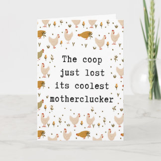 Funny Chicken Farewell Card Goodbye Coworker Card