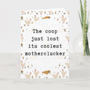 Funny Chicken Farewell Card, Goodbye Coworker Gift Card