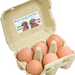 Funny Chicken Farm Fresh Eggs Stickers
