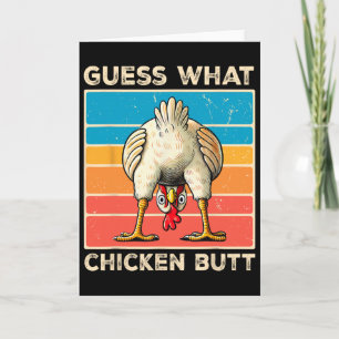 Funny Chicken Farmer Farming Guess What Chicken Bu Card