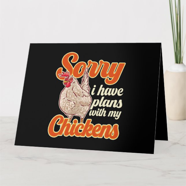 Funny Chicken Farmer Sorry I Have Plans With My Ch Card (Front)