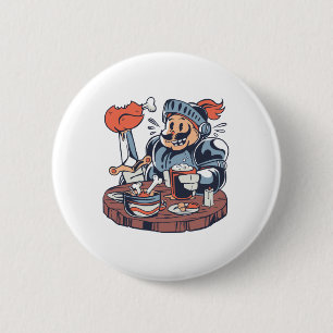 Funny Chicken Food Pun 6 Cm Round Badge