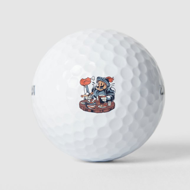 Funny Chicken Food Pun Golf Balls (Front)