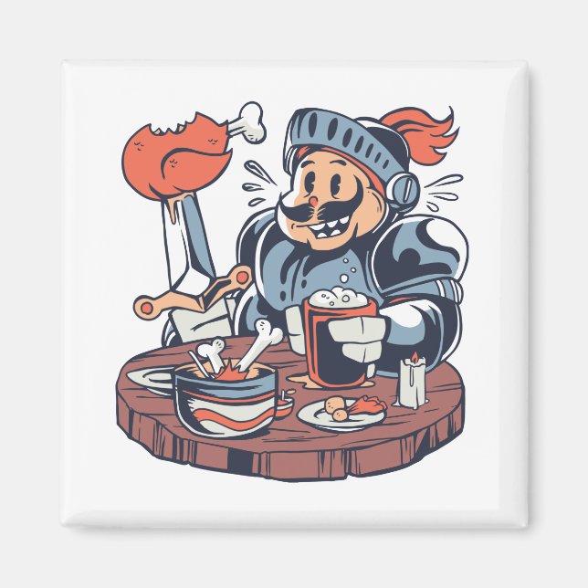 Funny Chicken Food Pun Magnet (Front)