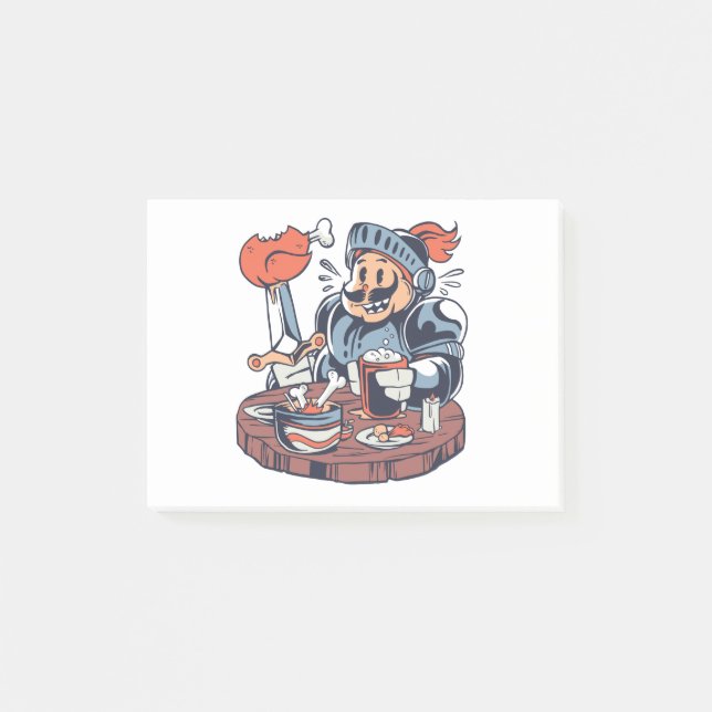 Funny Chicken Food Pun Post-it Notes (Front)