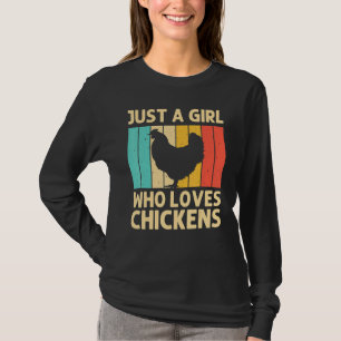 Funny Chicken For Girls Kids Farmer Chicken Farm H T-Shirt
