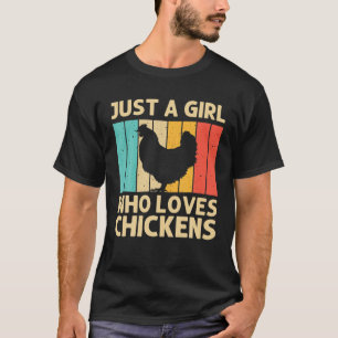 Funny Chicken For Girls Kids Farmer Chicken Lover T-Shirt