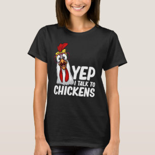 Funny Chicken For Men Women Crazy Chicken Farmer L T-Shirt