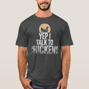 Funny Chicken For Men Women Crazy Chicken Farmer L T-Shirt