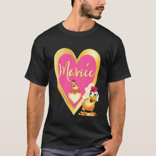 FUNNY CHICKEN FRENCH WEDDING CANADIAN MARIÉE BRIDE T-Shirt