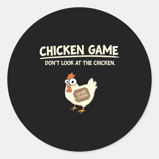 Funny Chicken Game Design Ltd Uni Chicken Game_ Do Classic Round Sticker (Front)