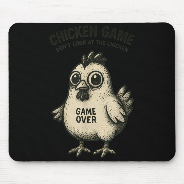 Funny Chicken Game Graphic Tee Men Women Teens Boy Mouse Pad (Front)