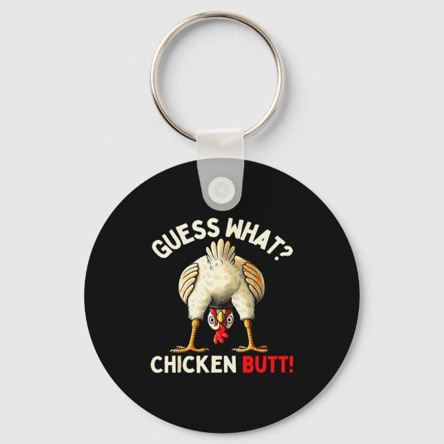 Funny Chicken Graphic Tee Men Women Kids Chicken B Key Ring (Front)