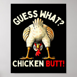 Funny Chicken Graphic Tee Men Women Kids Chicken B Poster