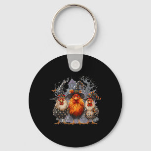 Funny Chicken Halloween Costume Spooky Season Chic Key Ring