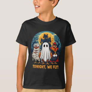 Funny Chicken Halloween Costume Tonight We Fly T-Shirt
