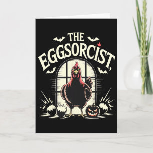 Funny Chicken Halloween Egg Party Costume  Card