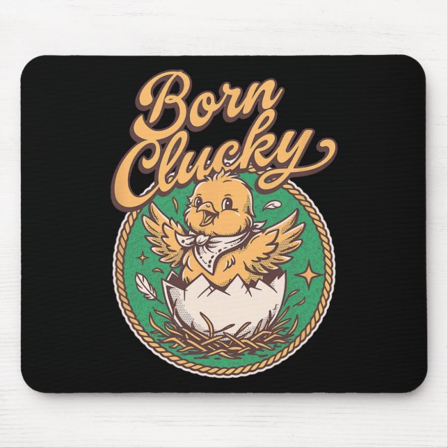 Funny Chicken Heist Coops Boss Don Rooster Born Cl Mouse Pad (Front)