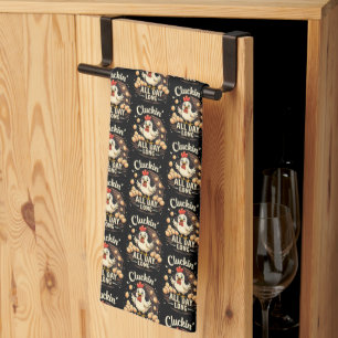 Funny Chicken Humor Rustic Farm Life Throw Pillow Tea Towel