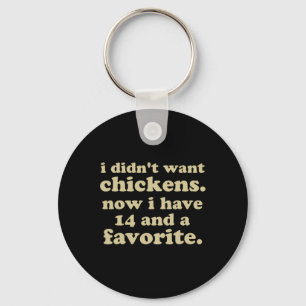 Funny Chicken Husnd Of Crazy Chicken Lady Men's Da Key Ring