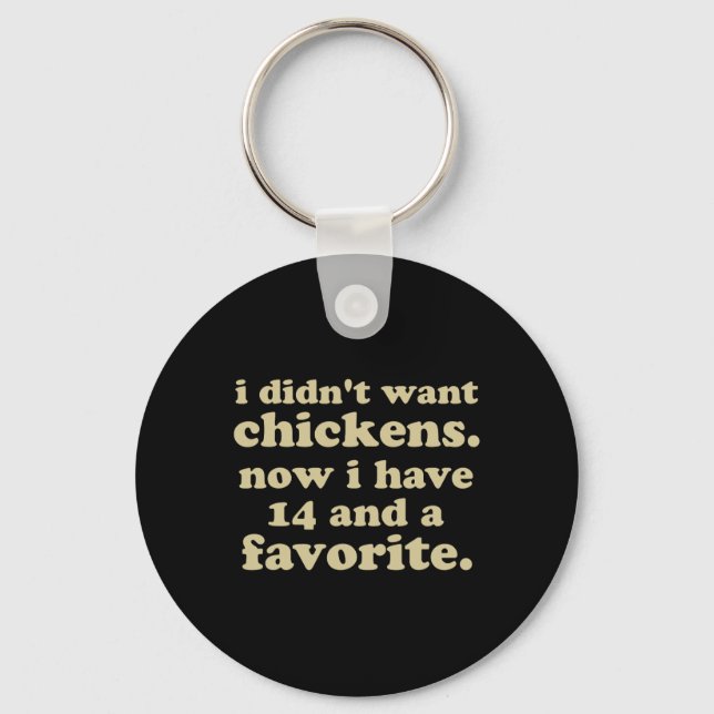Funny Chicken Husnd Of Crazy Chicken Lady Men's Da Key Ring (Front)