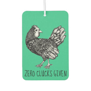 Funny Chicken Illustration Car Air Freshener