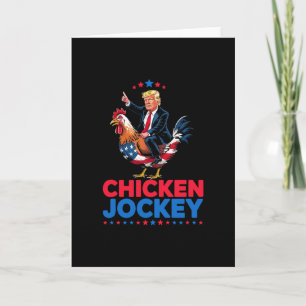 Funny Chicken Jockey Trump Meme Card