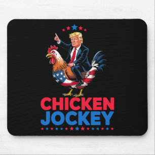 Funny Chicken Jockey Trump Meme Mouse Pad
