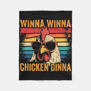 Funny Chicken Joke Hens Smallholder Homesteader  Fleece Blanket