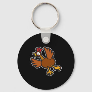 funny chicken key ring