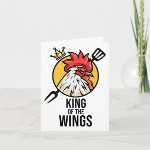 Funny Chicken King Wings Fans Bbq Drumstick Gift F Card