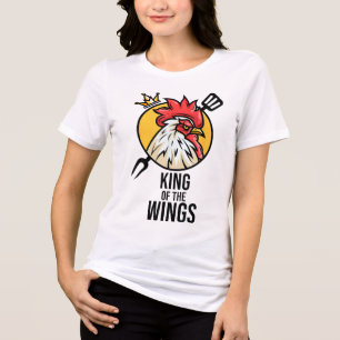 Funny Chicken King Wings Fans Bbq Drumstick Gift F Tri-Blend Shirt