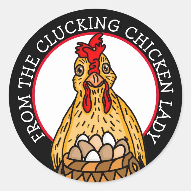 Funny Chicken Lady Stickers (Front)