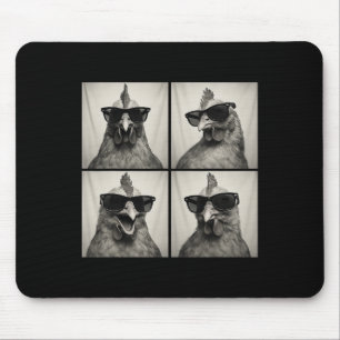 Funny Chicken Lover Cute Farm Animal Photo Booth  Mouse Pad