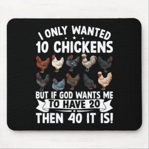 Funny Chicken Lover Farming Men Women Poultry Farm Mouse Pad