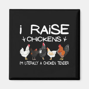 Funny Chicken Lover Gift – I Raise Chickens Farm Q Magnet