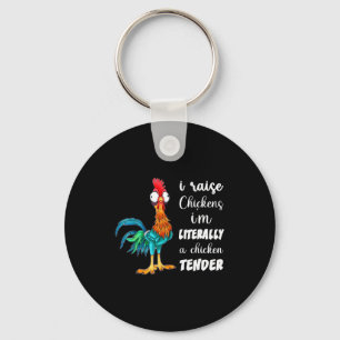 Funny Chicken Lover Gift – I Raise Chickens Humor  Key Ring