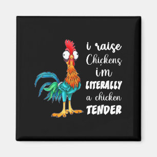 Funny Chicken Lover Gift – I Raise Chickens Humor  Magnet