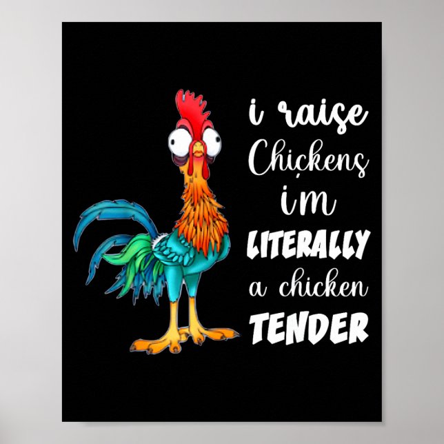 Funny Chicken Lover Gift – I Raise Chickens Humor  Poster (Front)