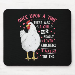 Funny Chicken Lover Women Girls Cute Farm Animal H Mouse Pad