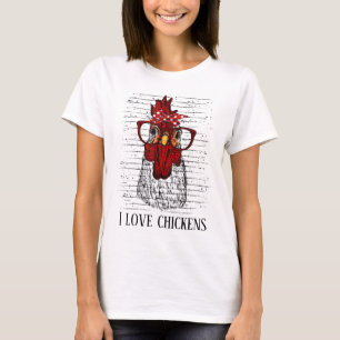 funny chicken lovers add text T-Shirt 