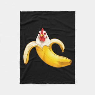 Funny Chicken Lovers Banana Boys Girls Kids T-shir Fleece Blanket