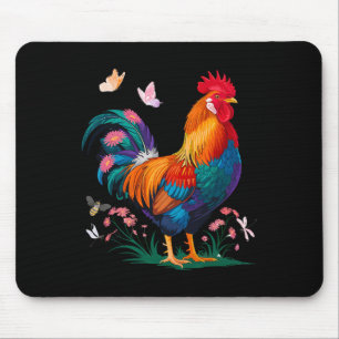 Funny Chicken Men Women Rooster Chicken Lovers Mouse Pad