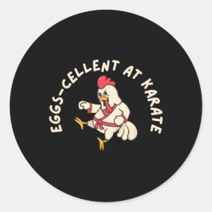 Funny Chicken Mode  Classic Round Sticker