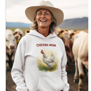 Funny Chicken Mom Farm  Hoodie