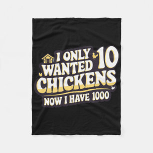Funny Chicken Mum Queen Of The Coop Ckyard Chicken Fleece Blanket