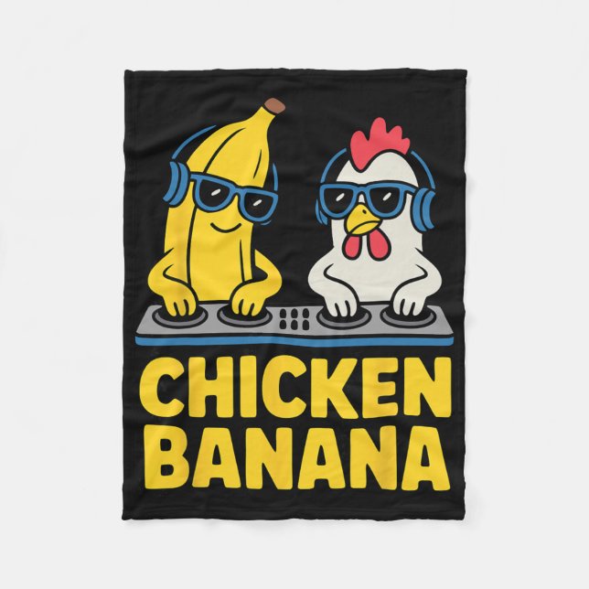 Funny Chicken Nana  Fleece Blanket (Front)